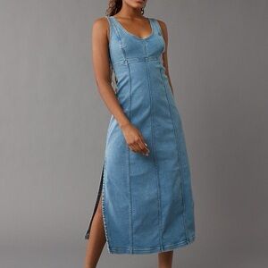 American Eagle Outfitters Long Blue Denim Dress - NWT, Size 10